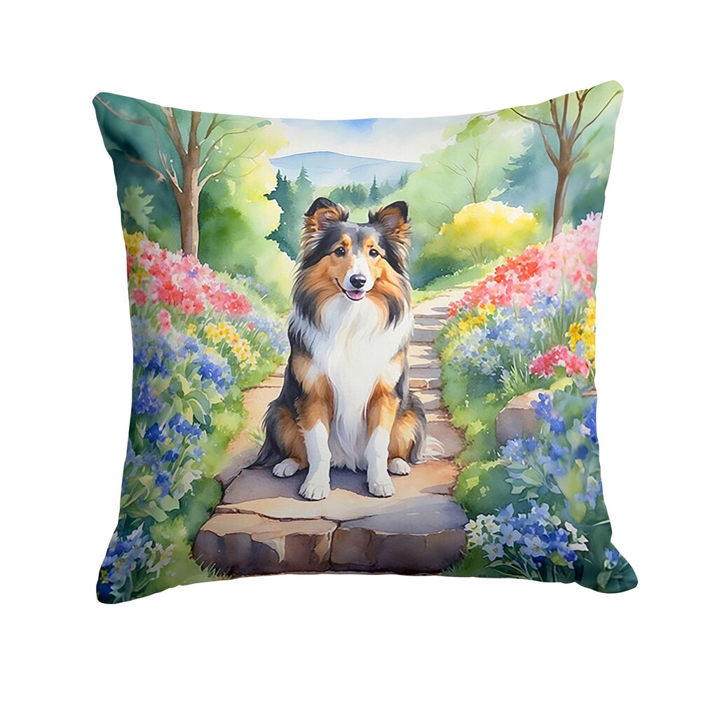 8650 Spring Path Throw Pillow, 18Hx18W, Sheltie 6714